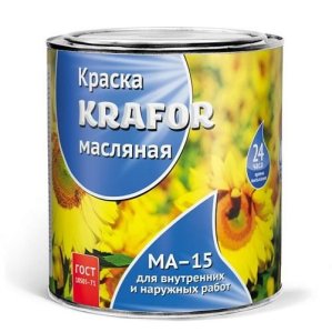 Краска МА-15 7 кг., белая Krafor (Крафор)