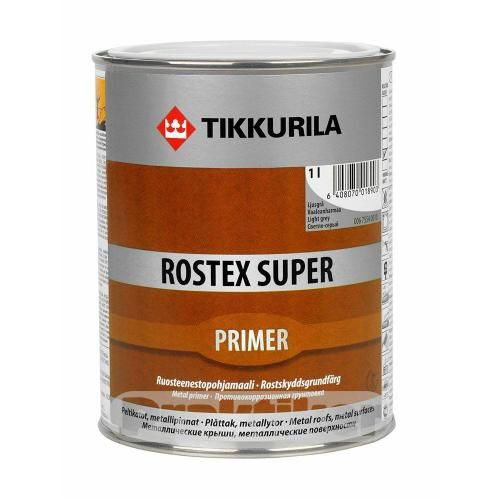 Грунт антикоррозионный Rostex Super (Ростекс Супер), 3 л., светло-серый Tikkurila (Тиккурила)