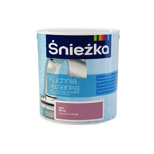 Краска для стен и потолков с добавкой силикона Кухня-Ванная 2.7 л., прозраяная база С Sniezka (Снежка)