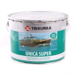 Лак полуматовый Unica super (Уника Супер), 9 л., зеленый Tikkurila (Тиккурила)