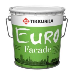 Фасадная краска Euro Facade (Евро Фасад) 9 л., белый Tikkurila (Тиккурила)