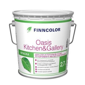 Краска для стен и потолков Oasis Hall&Office (Оазис Хол и Офис) 2.7 л, белый Finncolor (Финколор)
