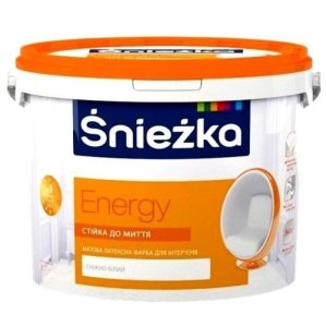 Краска латексная для стен и потолков Energy 2.5 л., Sniezka (Снежка)