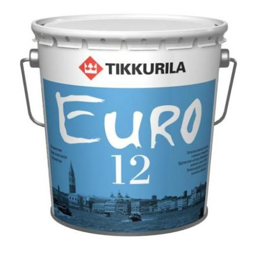 Краска латексная Euro (Евро)-12, 9 л, белый Tikkurila (Тиккурила)
