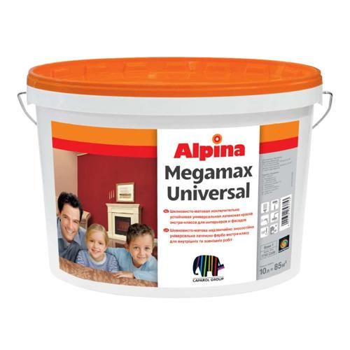 Краска латексная Megamax Universal, База 1, 10 л, белый Alpina (Альпина)