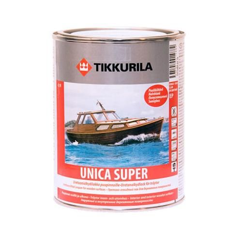 Лак полуглянцевый Unica super (Уника Супер), 2.7 л., красный Tikkurila (Тиккурила)