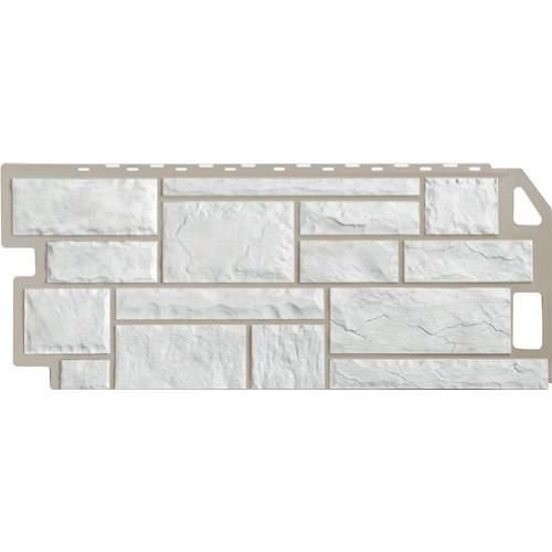 Фасадная панель коллекция Камень, 1137х470 мм, мелованный белый FineBer (ФайнБер)