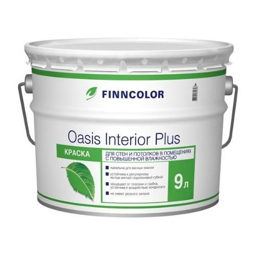 Краска для стен и потолков Oasis Interior Plus (Оазис Интериор Плюс), 9 л, белый Finncolor (Финколор)